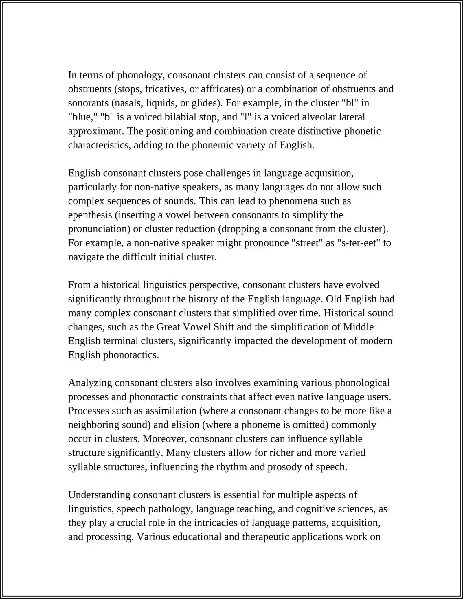 CONSONANT CLUSTER 4
