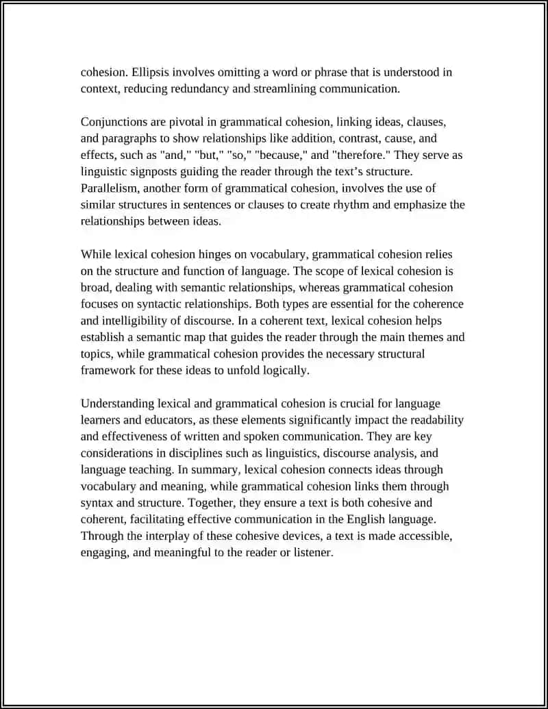 LEXICAL AND GRAMMATICAL COHISION 4