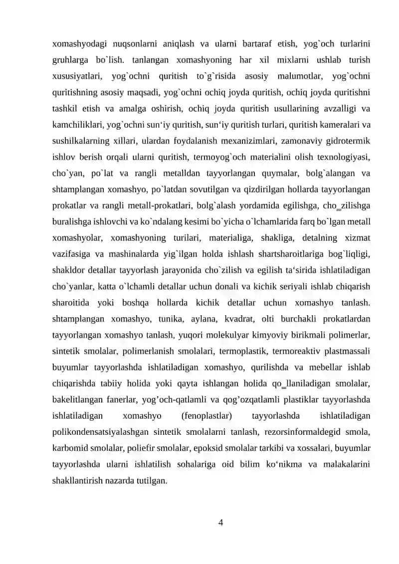 Rossiya va uzoq sharq yerlarida o`stiriladigan daraxtdan tayyorlangan yog`och turlari va xomashyosi 4