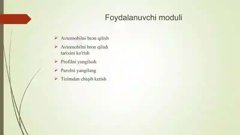 Avtomobil ijaraga berish tizimi 4