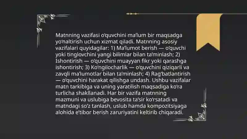 Matn va uning turlari 4