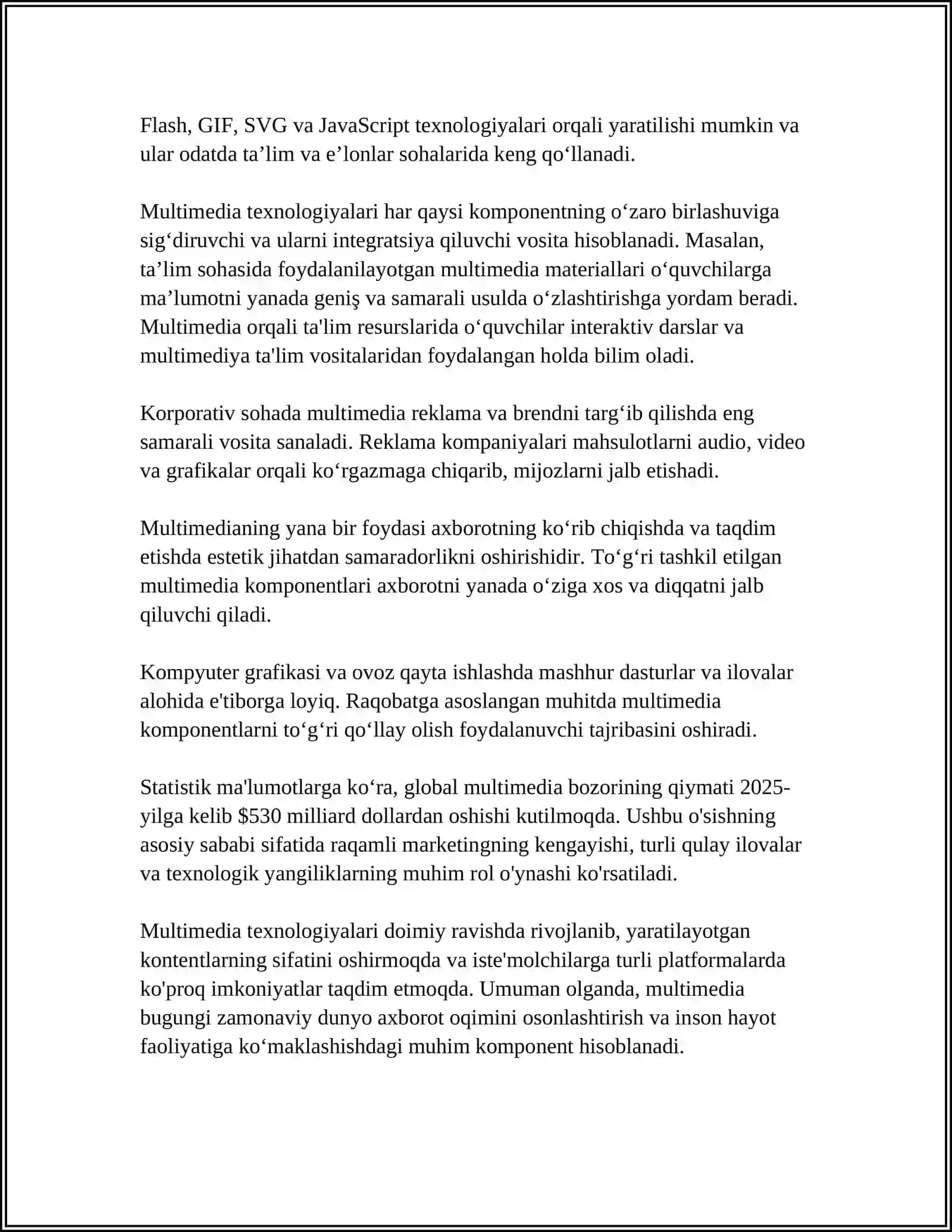 MULTIMEDIA VOSITALARI 4