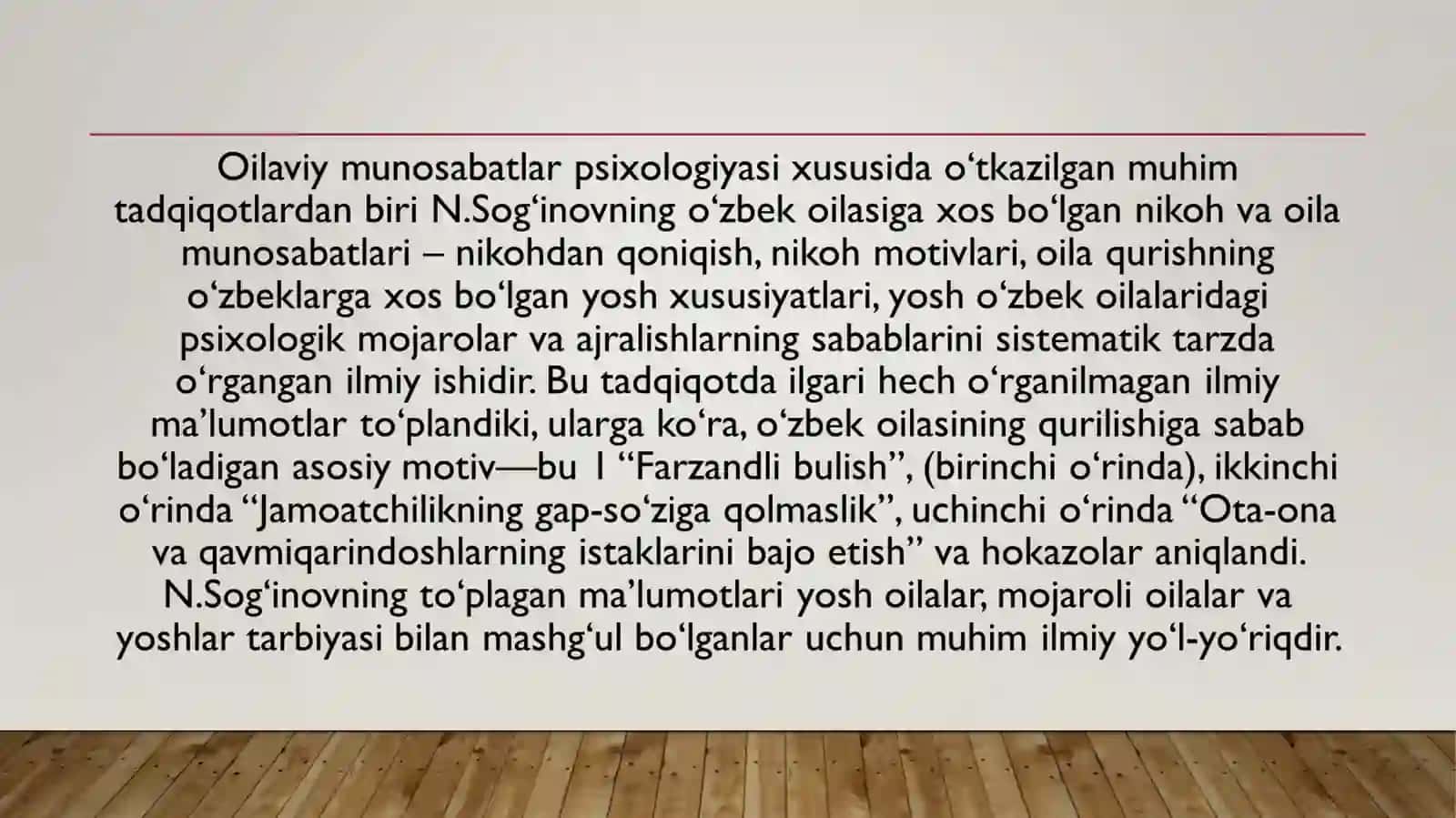 ÒZBEKISTONDA PSIXOLOYIGA FANI ILMIY IZLANISHLAR YÒNALISHI 4