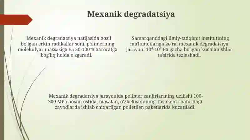 Polimerlarning destruksiyasi 4