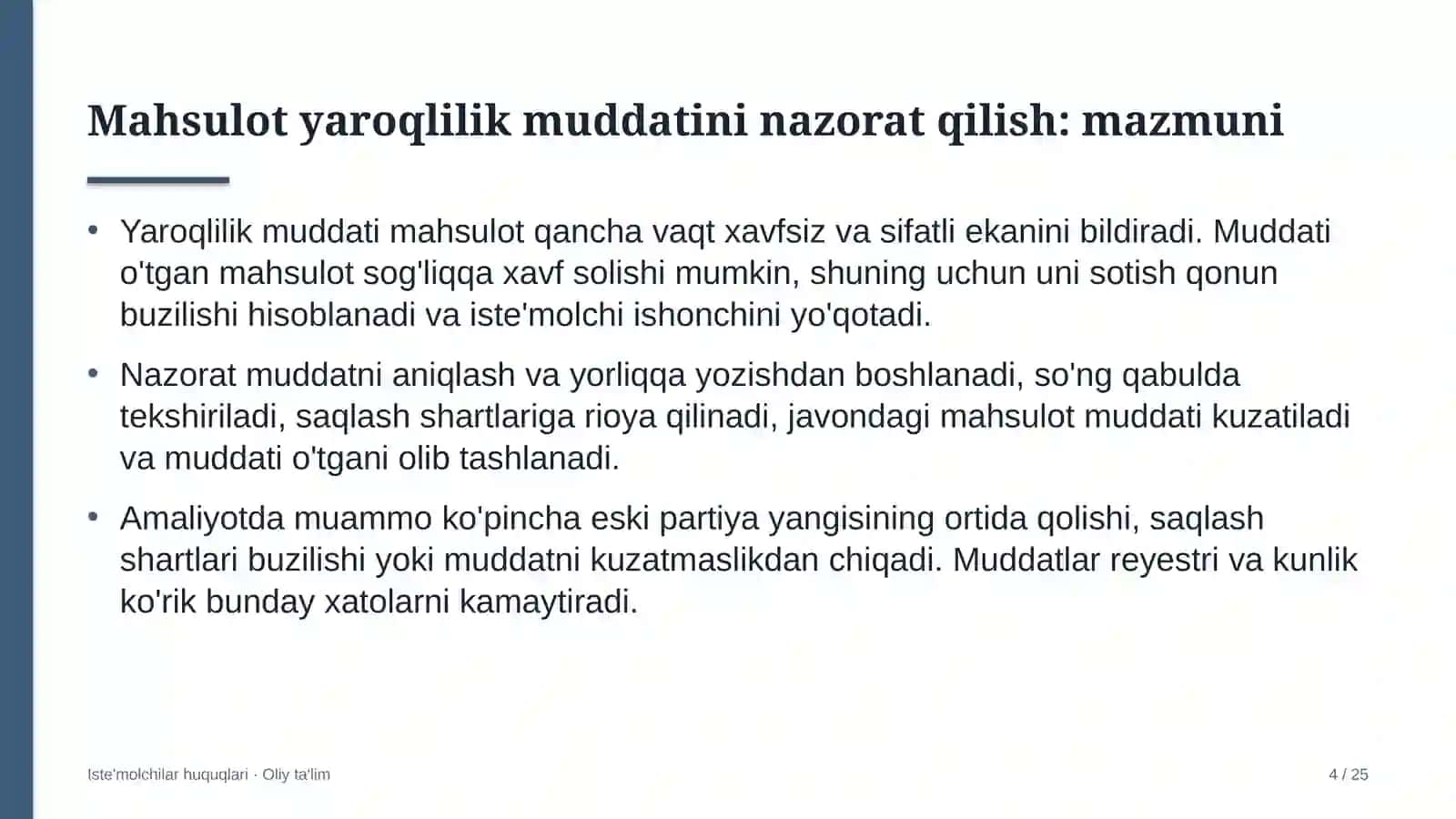 etnoturizmda mahsulotning yaroqlilik muddatini nazorat qilish 3373 4