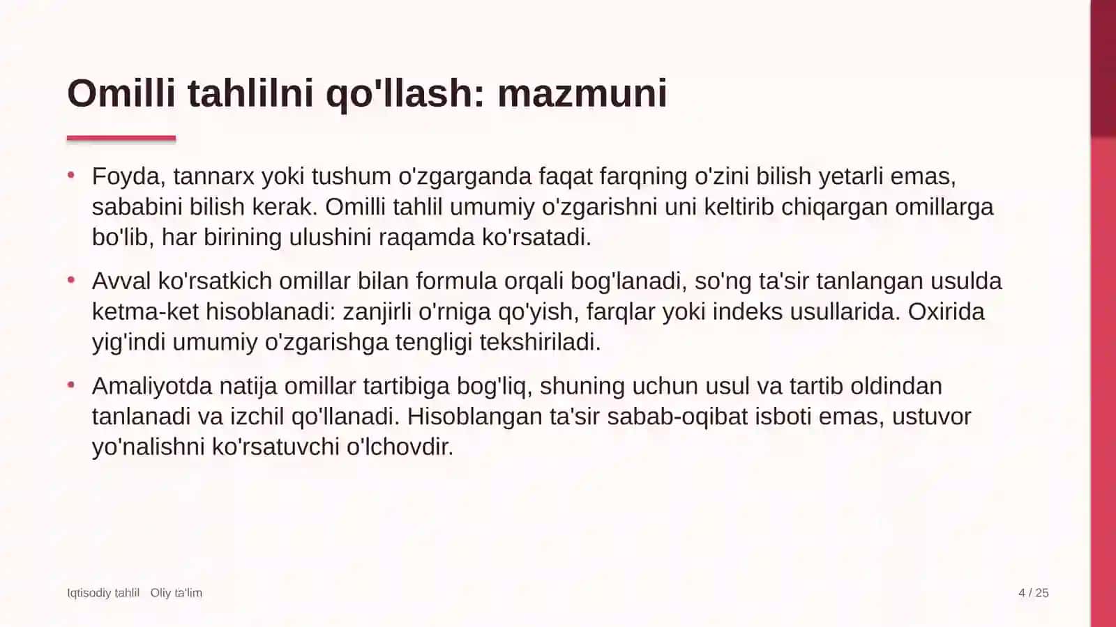 Atom energetikasida omilli tahlilni qo'llash 4