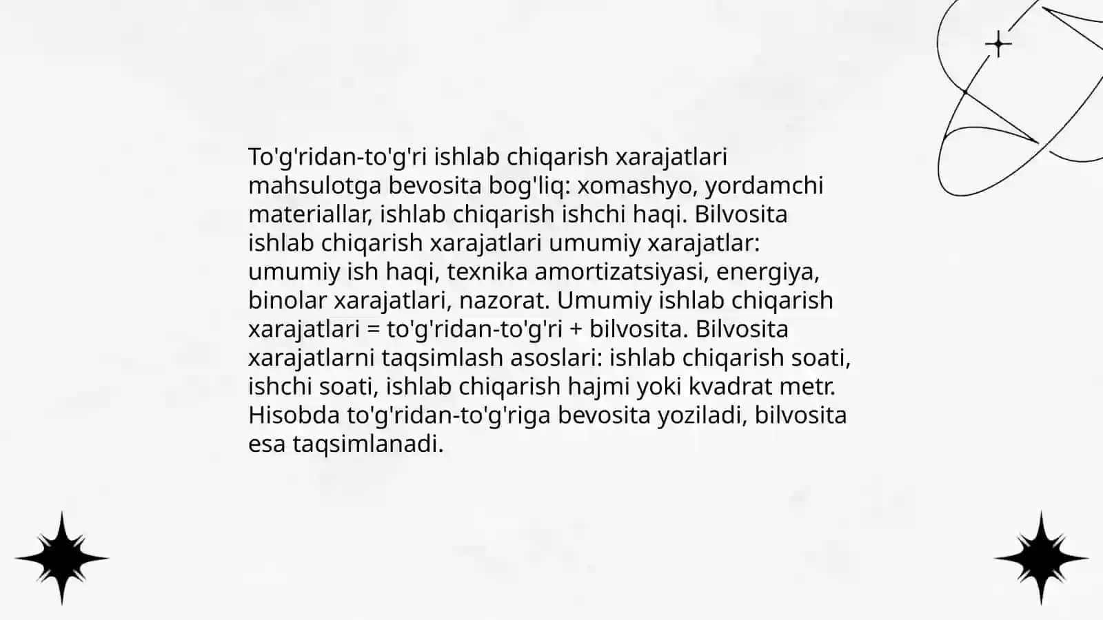 Ishlab chiqarish xarajatlari 4