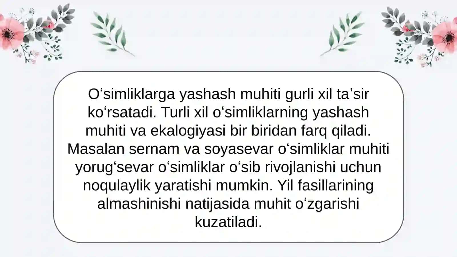 Oʻsimliklarning yashash muhitida 4