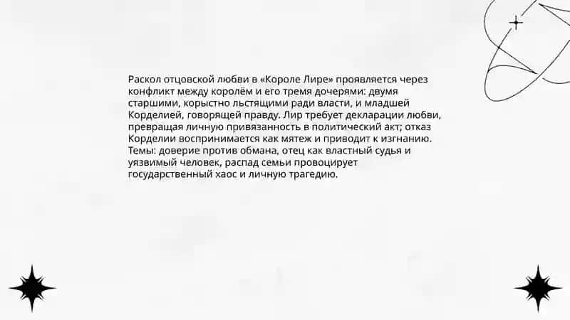 Трагедия Шекспира, "Король Лир" 4