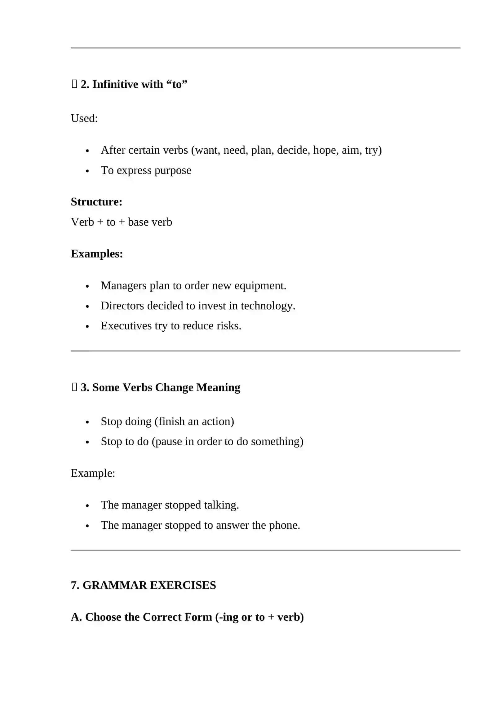 UNIT 6: Ordering. Managers, Executives and Directors 4