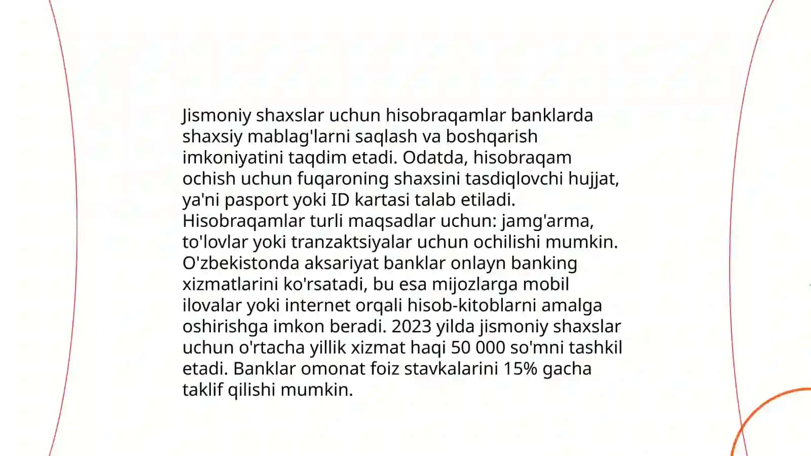 Bank hisobvaraqlari va ularni turlari 4