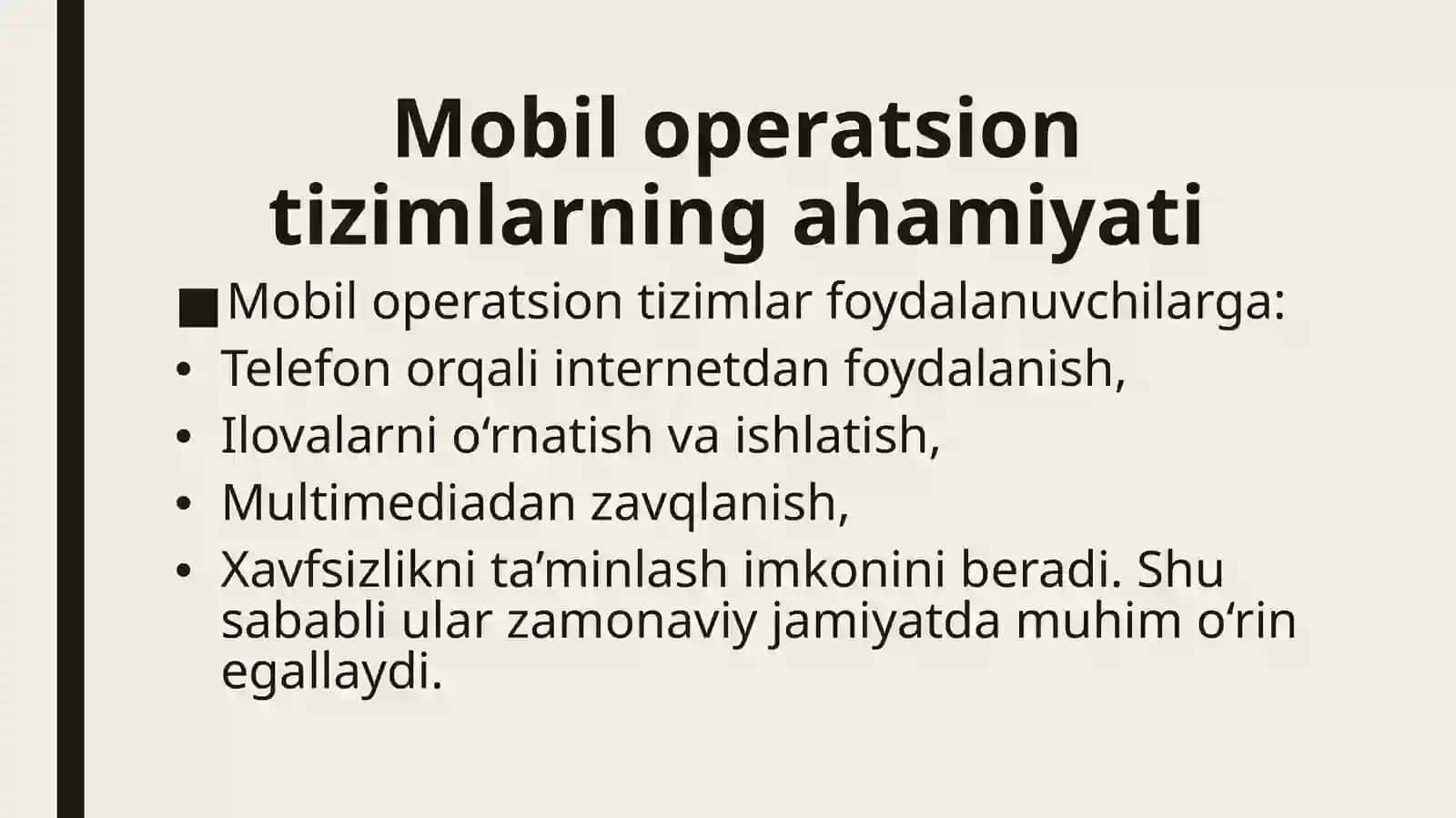 iOS mobil operatsion tizimi 4