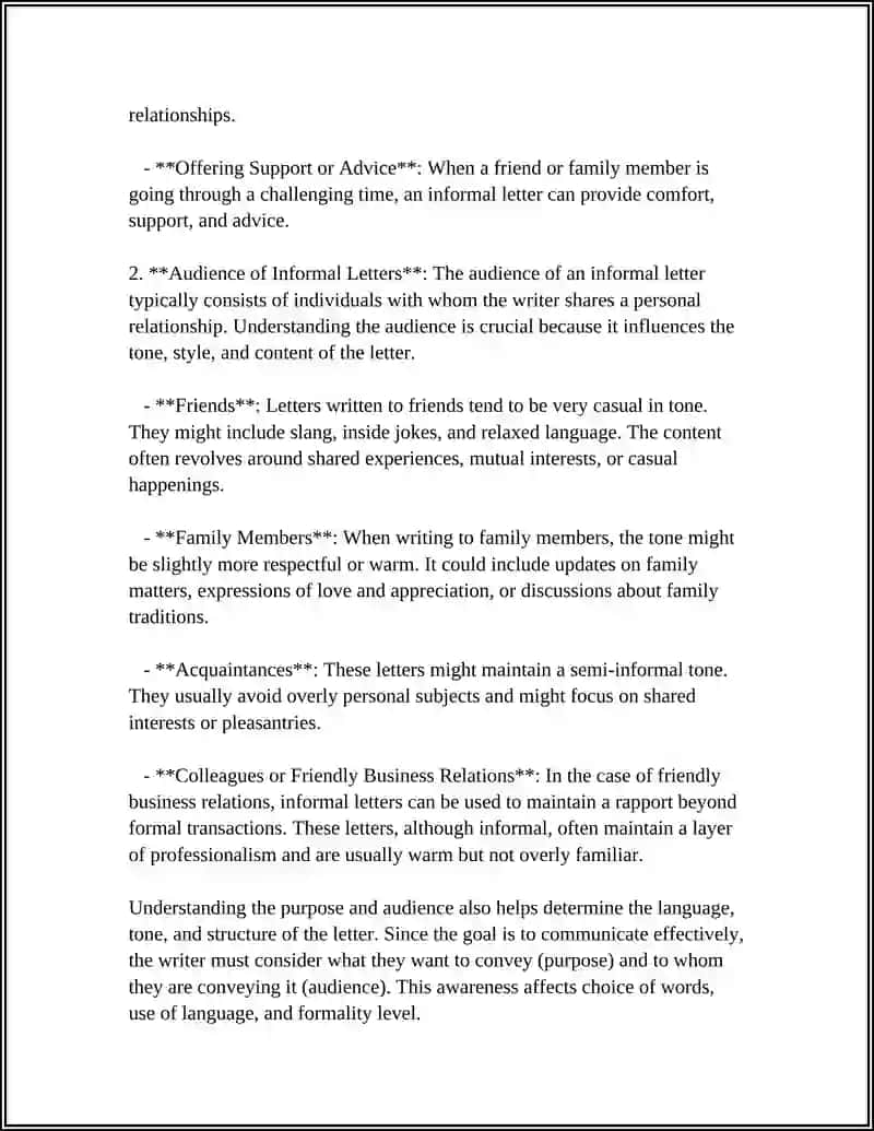 WRITING INFORMAL LETTERS 4