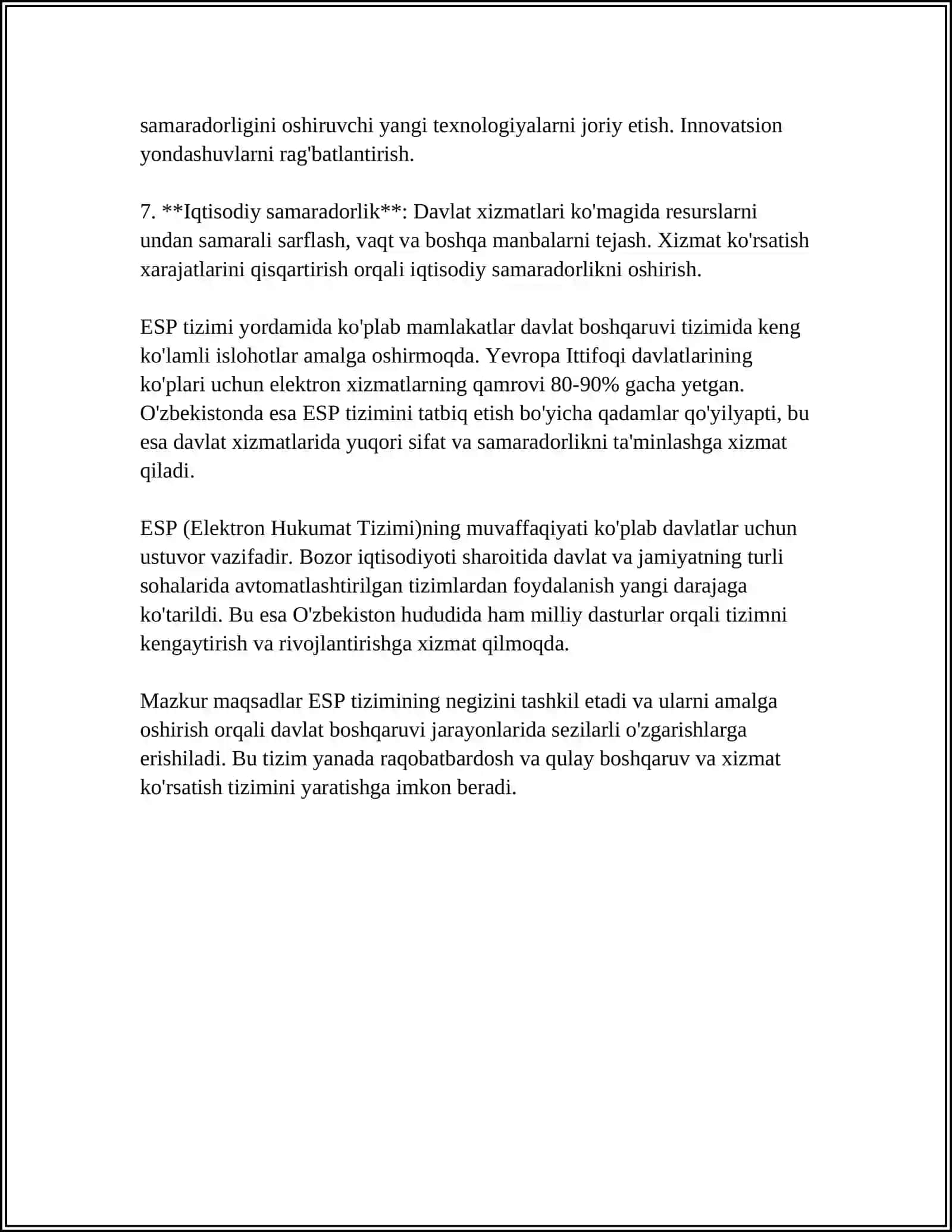 ESP TIZIMI 4