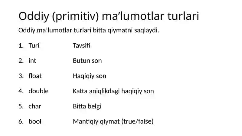 Ma'lumotturlar va algoritmlari 4