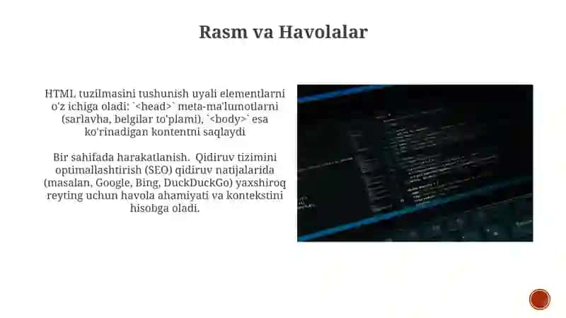 HTML haqida ma'lumot 4