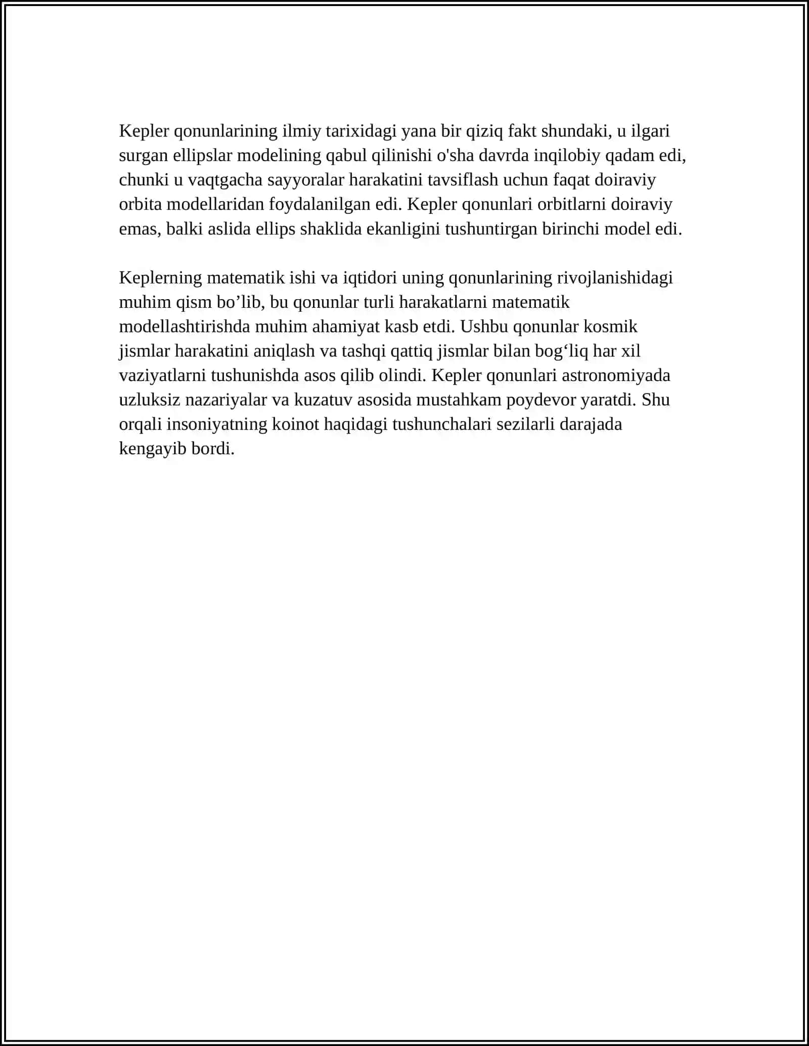 KEPLER QONUNLARI 4