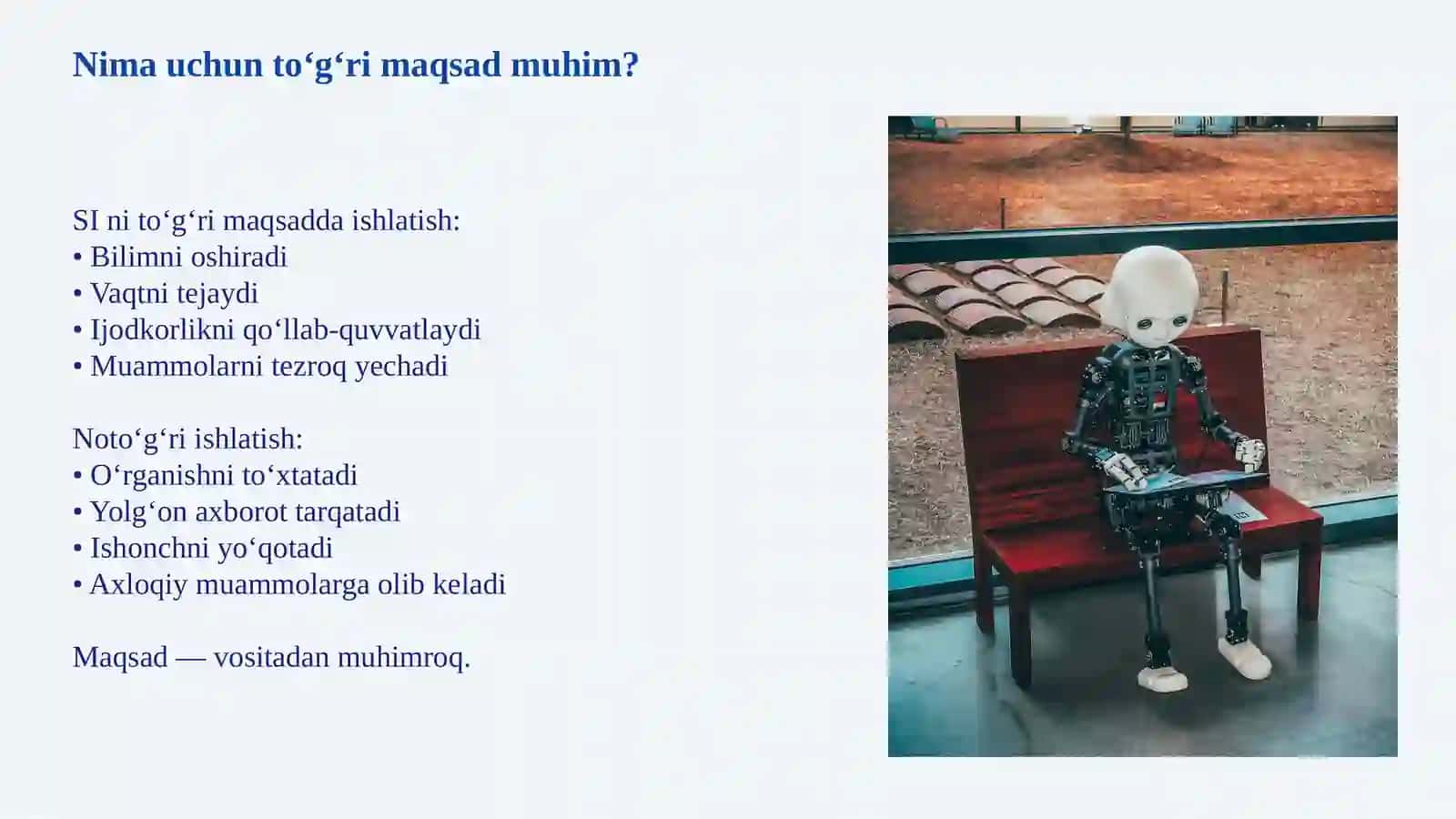 Sun'iy intellektdan to'g'ri maqsadlarda foydalanish 4