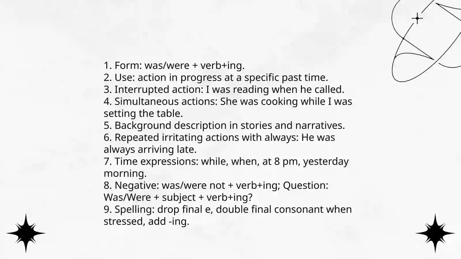 Past Tenses 4