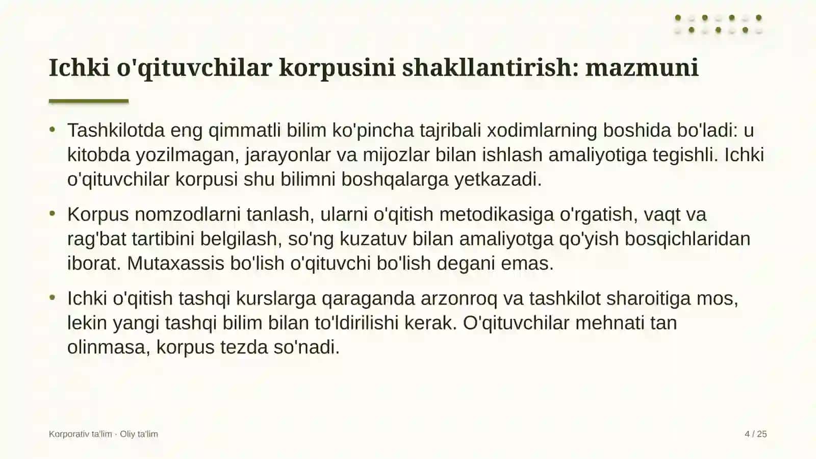 Xususiy maktablarda ichki o'qituvchilar korpusini shakllantirish 4