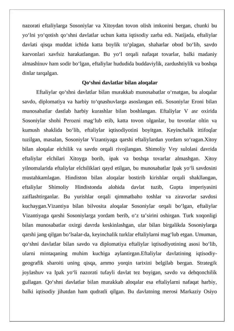 Eftaliylar Davlatida Savdo va Pul Munosabatlari 4