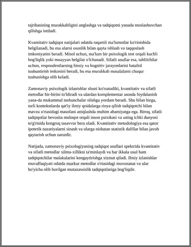 HOZIRGI ZAMON PSIXOLOGIYASINING TADQIQOT METODLARI 4