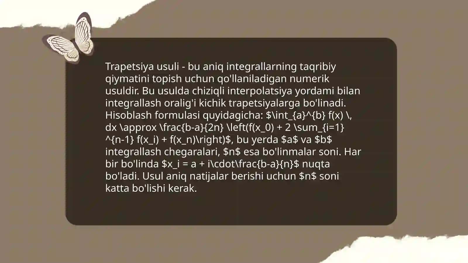 Taqribiy integrallash usullari 4