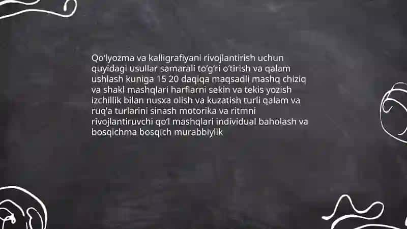 Yozishni oʻqitish 4