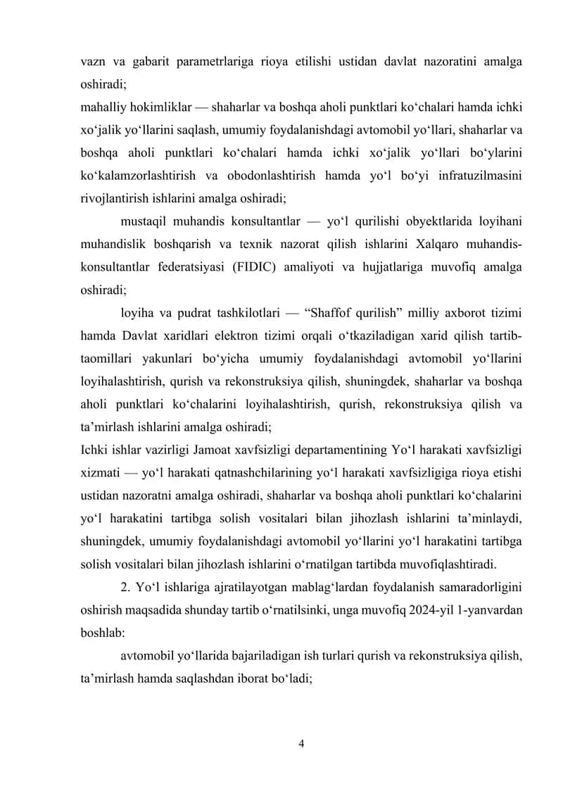 M-41 Bishkek – Dushanbe – Termiz avtombil yo’lining 1460 - 1465 qismini rekonstruksiya qilish texnologiyasini ishlab chiqish 4