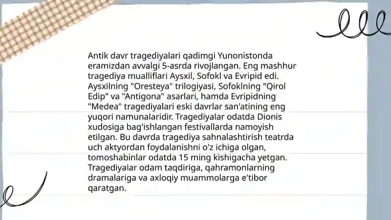 Tragediya janr tarixi 4