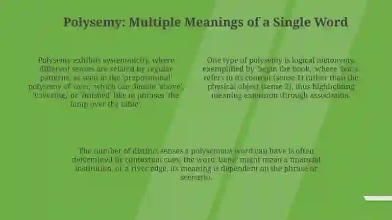 Core Semantic Relations: Polysemy, Synonymy, and Antonymy 4