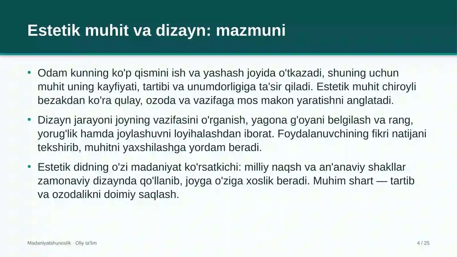 Ixtisoslashtirilgan maktablarda estetik muhit va dizayn 4