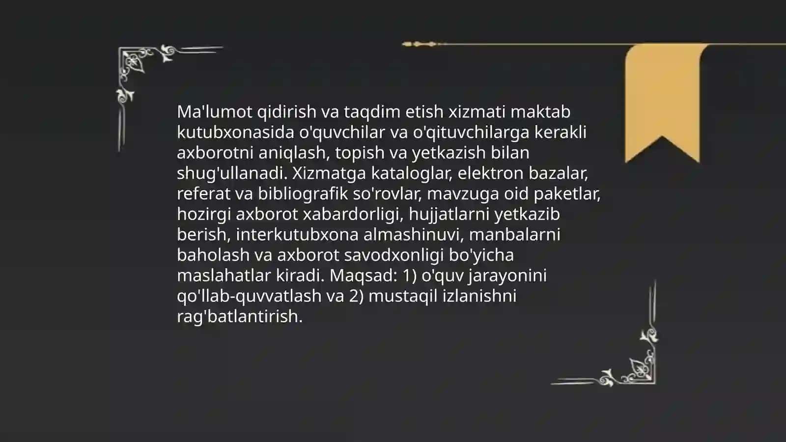 Axborot‑bibliografik xizmatlar 4