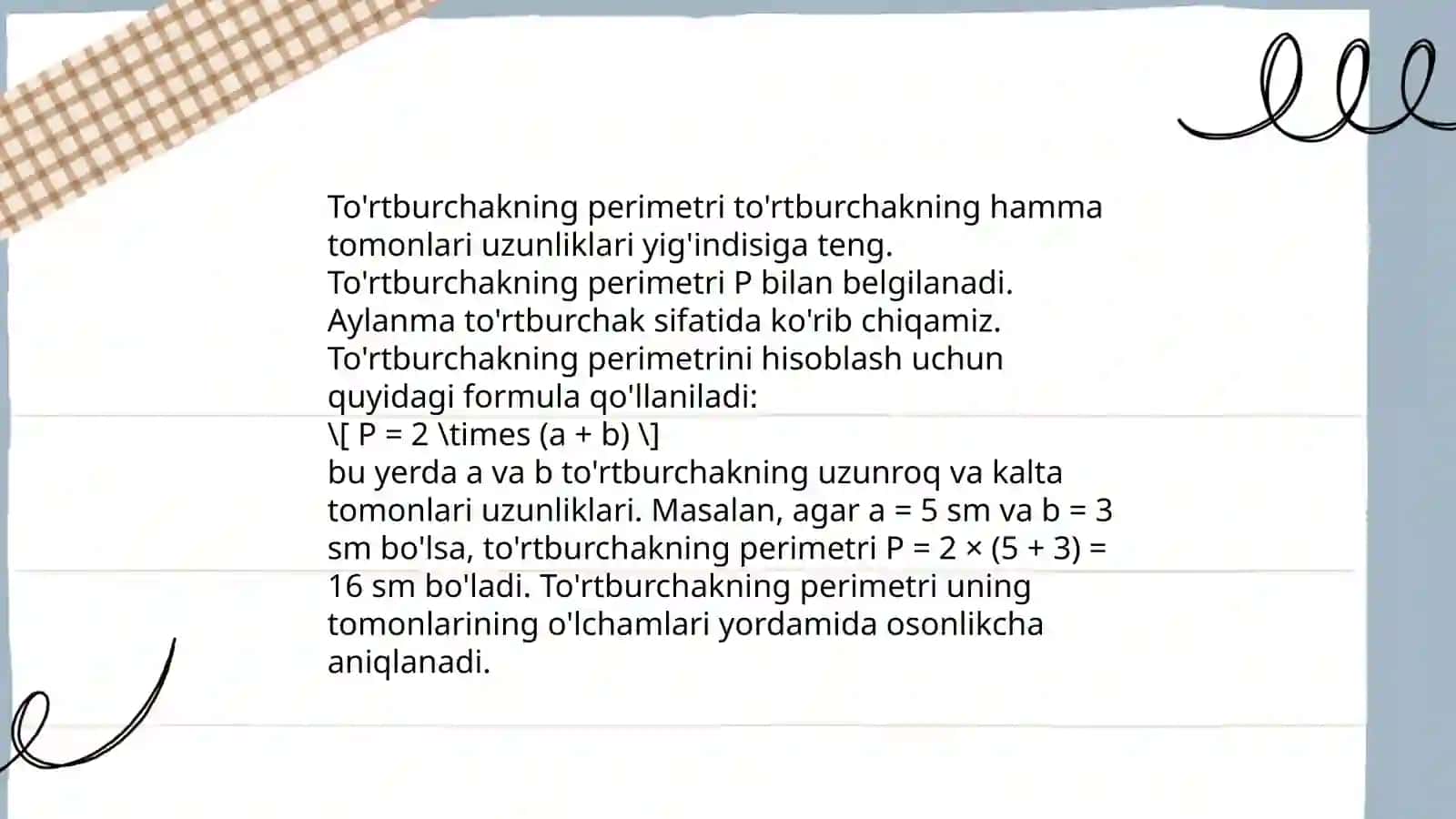 Boshlang'ich sinflarda perimetr va maydon tushunchasiga oid masalalarni o'rgatish metodikasi 4