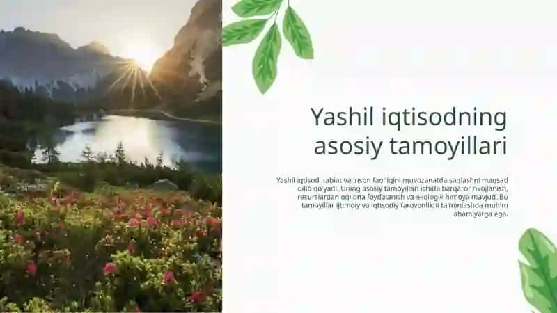 Yashil iqtisodni aniqlash bo'yicha yondashuvlar 4