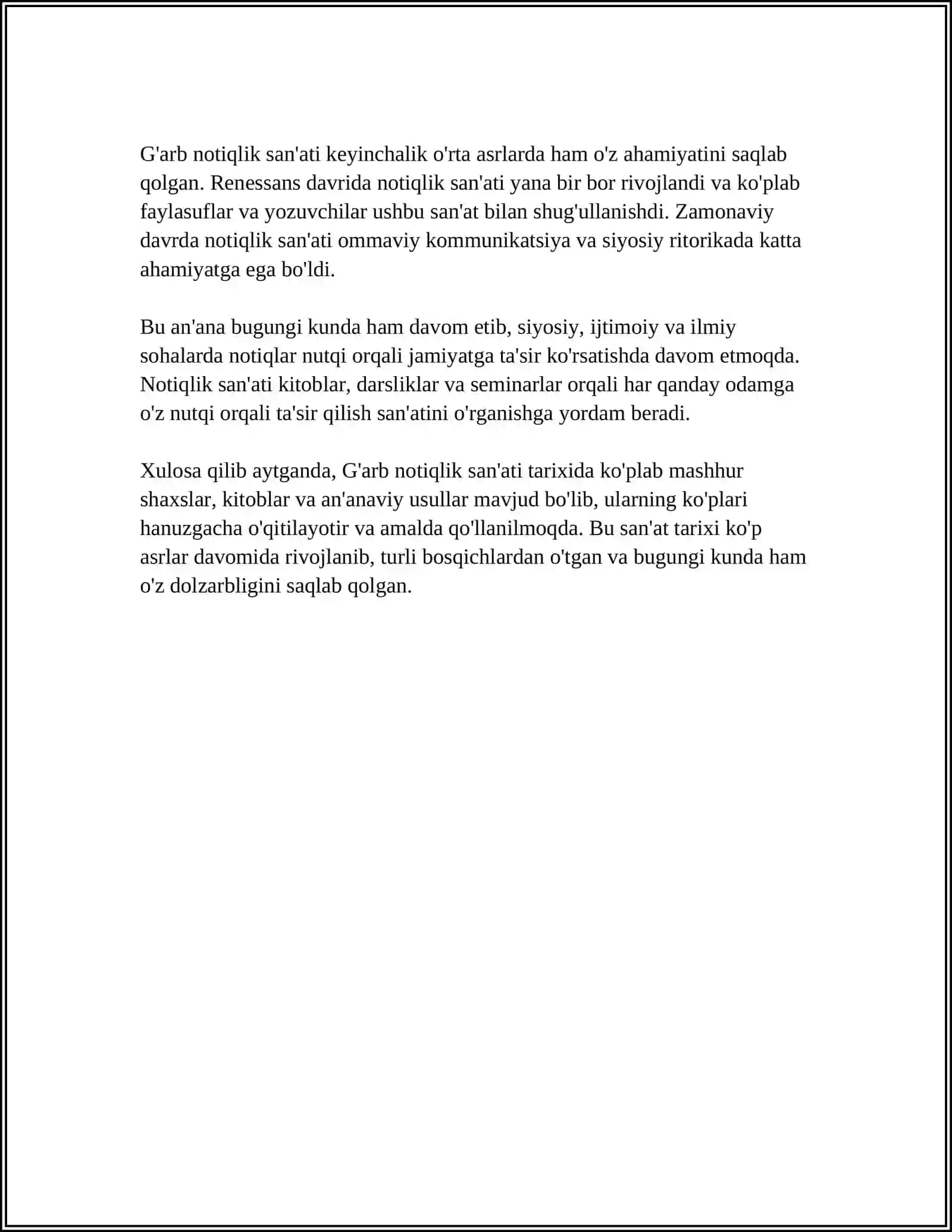 NOTIQLIK SANATI G'ARB NOTIQLIGI 4