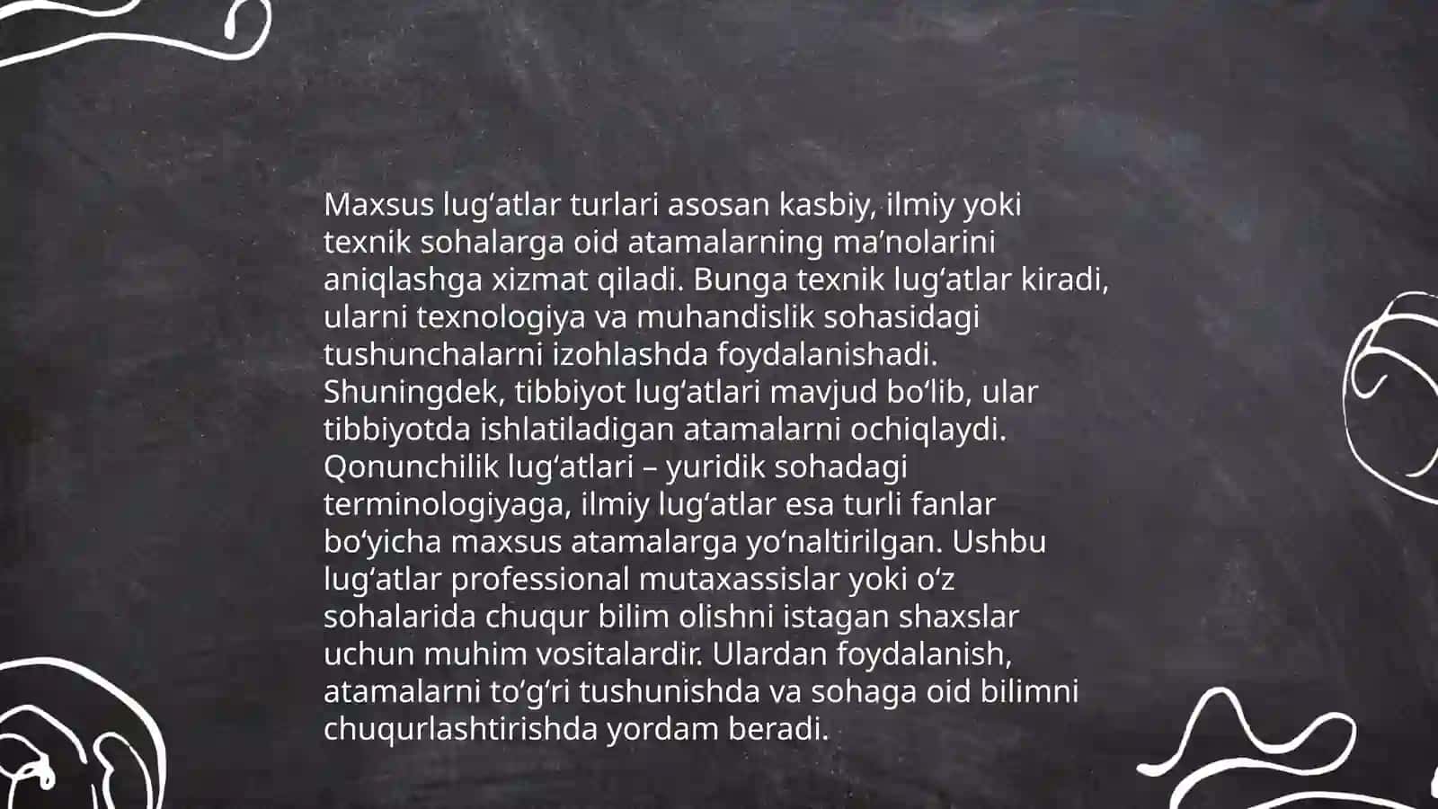 Umumiy va maxsus lugʻatlar 4
