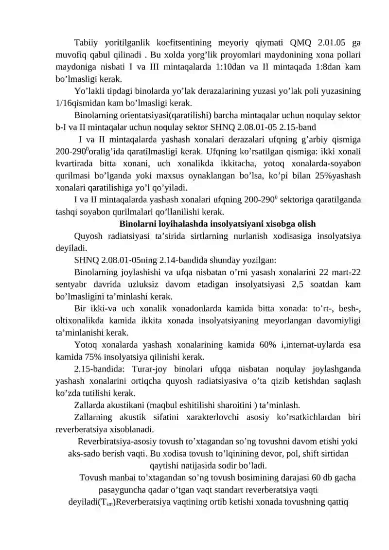Jamoat binolariga qo‘yiladigan maxsus talablar 4