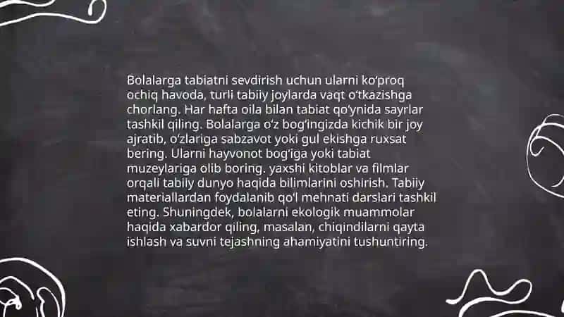 Maktabgacha yoshdagi bolalarni tabiat bilan tanishtirish yo'llari 4