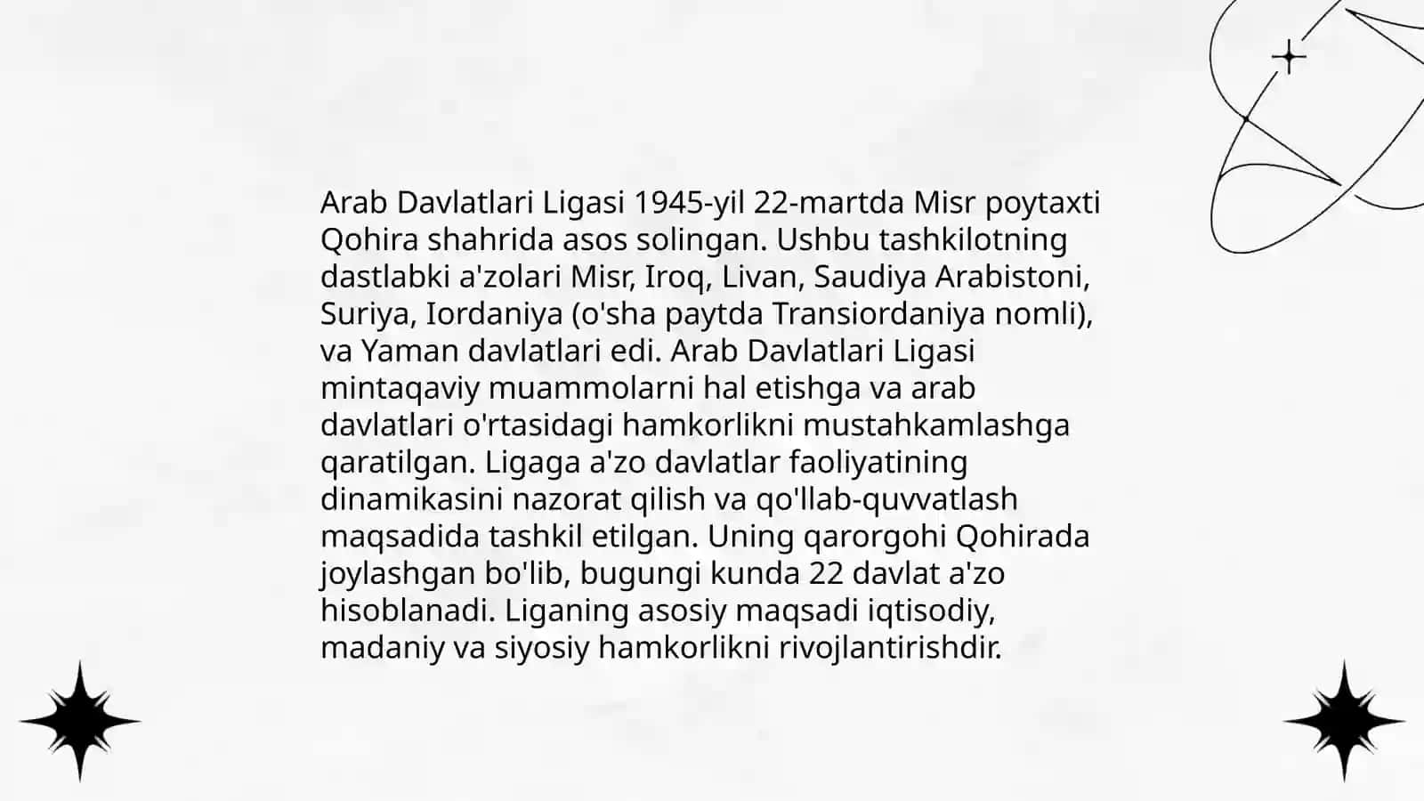 Arab Davlatlari Ligasi Tarixi 4