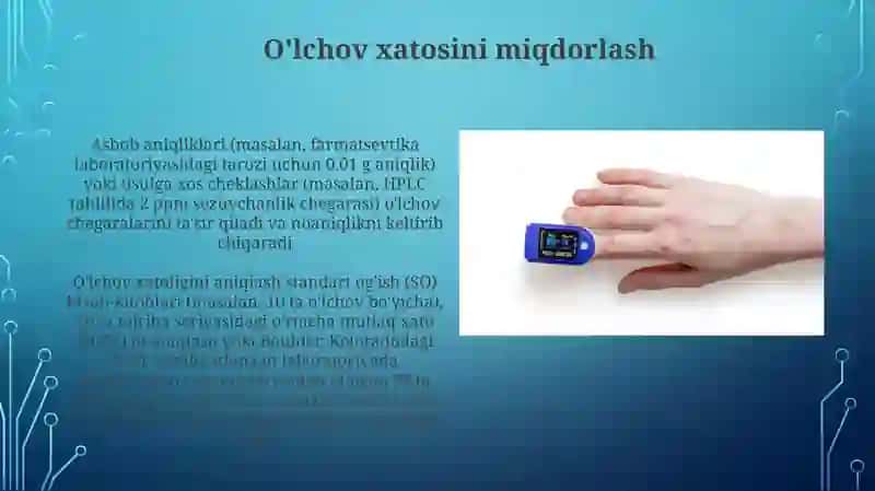 O'lchash xatoligi, o'lchash chegaralari 4