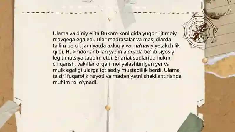 BUXORO XONLIGIDA IJTIMOIY HAYOT 4