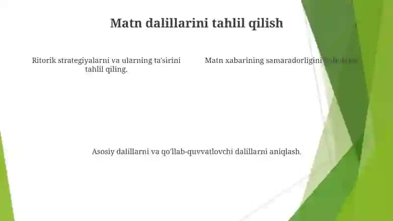 Ritorikaga oid test topshiriqlarini bajarish 4