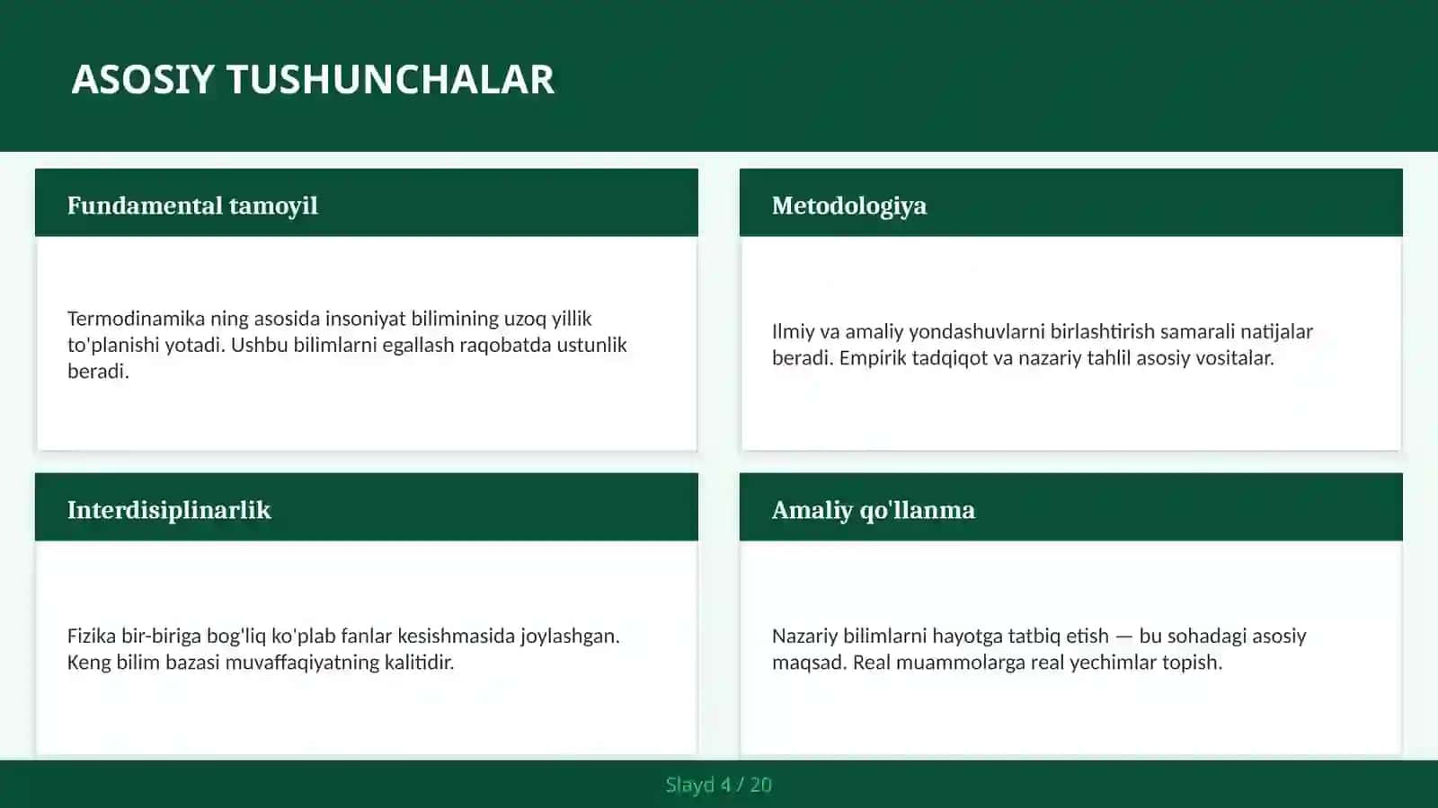 TERMODINAMIKA Entropiya — yoshlar uchun 4