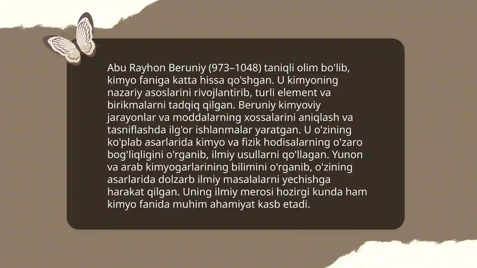 Oʻzbekistonning mashhur kimyogar olimlari va ularning ilmiy faoliyati 4