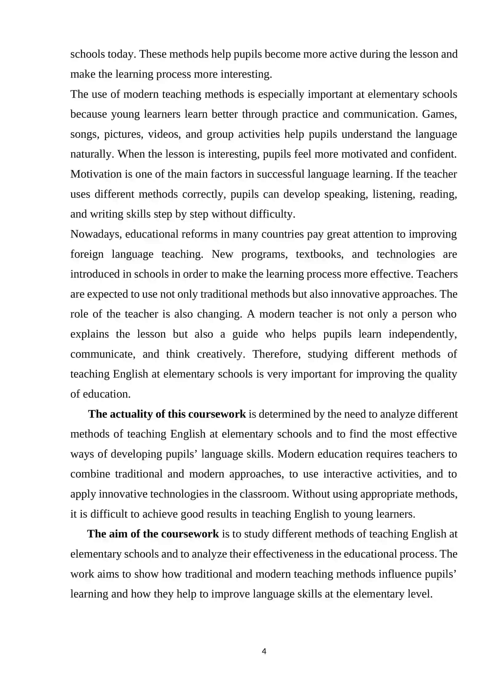 DIFFERENT METHODS OF TEACHING ENGLISH AT ELEMENTARY SCHOOLS 4