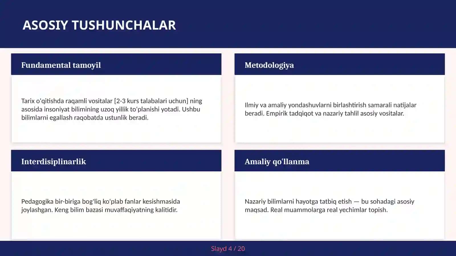 Tarix o'qitishda raqamli vositalar [2-3 kurs talabalari uchun] 4