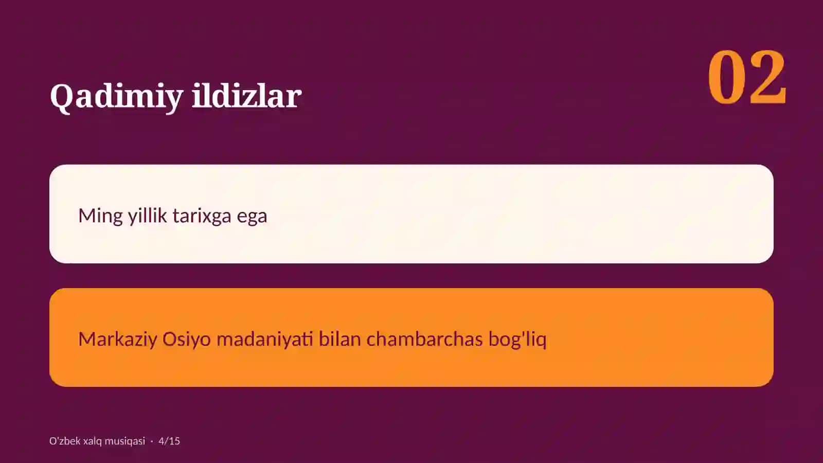 MUSIQA TAQDIMOTI 4