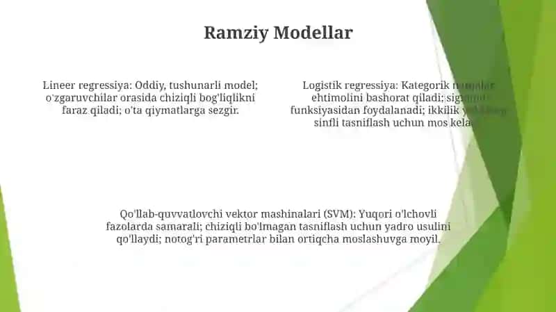 Modellashtirish metodlari va uning xususiyatlari 4