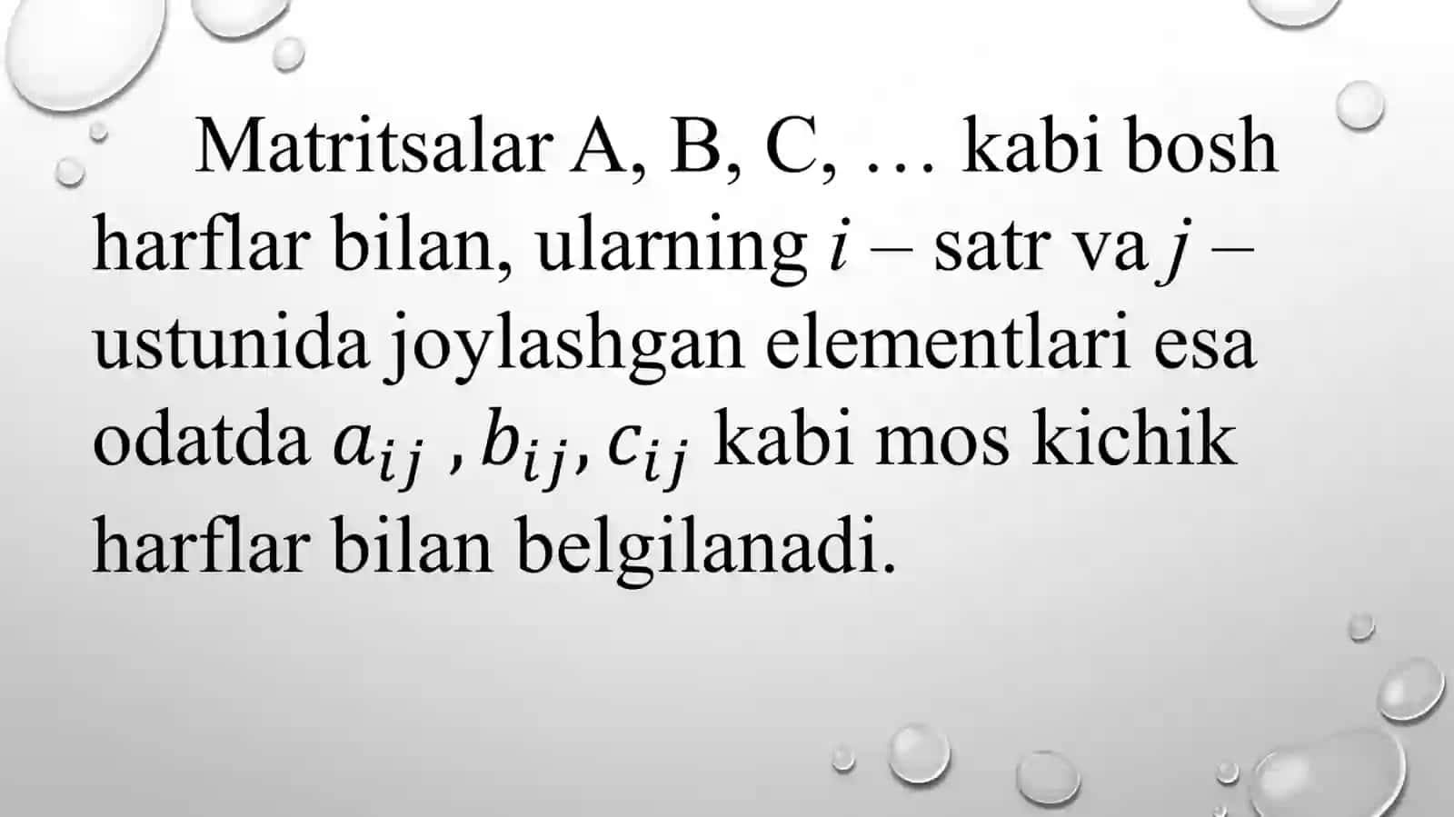 Matritsa va uning ustida amallar 4